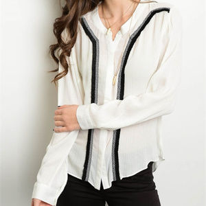 IVORY BLACK TOP Longsleeves @LAST TWO